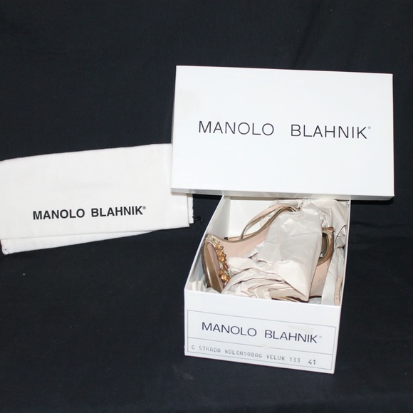 Manolo Blahnik Gold Strappy Sandals READ DESCRIPTION - Picture 5 of 7